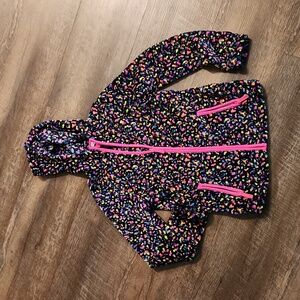 Lands End fleece hooded jacket